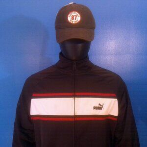 Men's Puma Jacket, Size XL, Black, White and Red